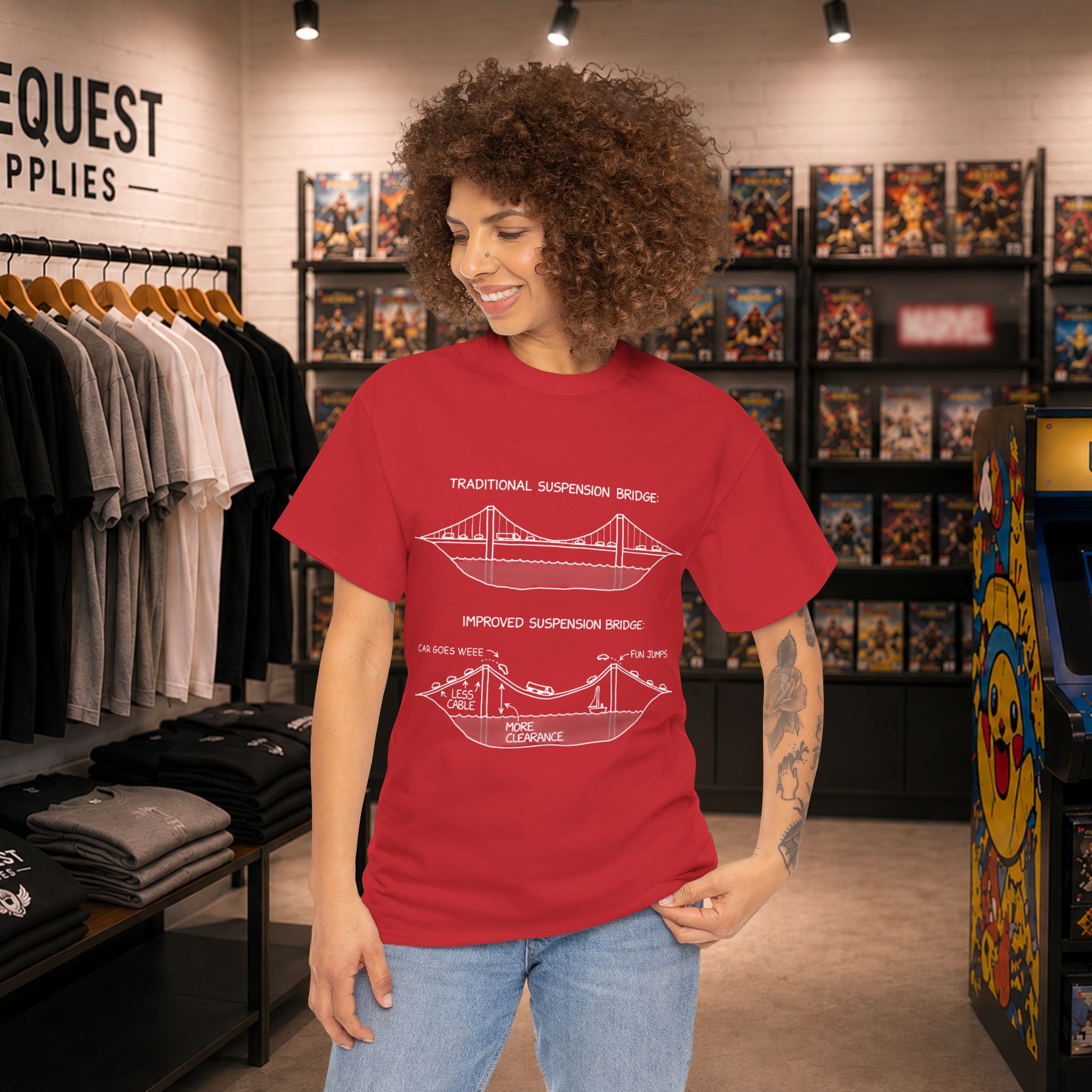 Best bridge design Unisex Heavy Cotton Tee