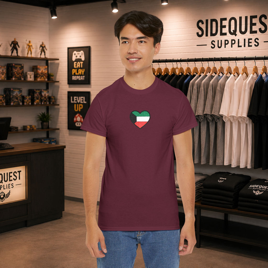 Kuwait heart T-Shirt  (embroidery)