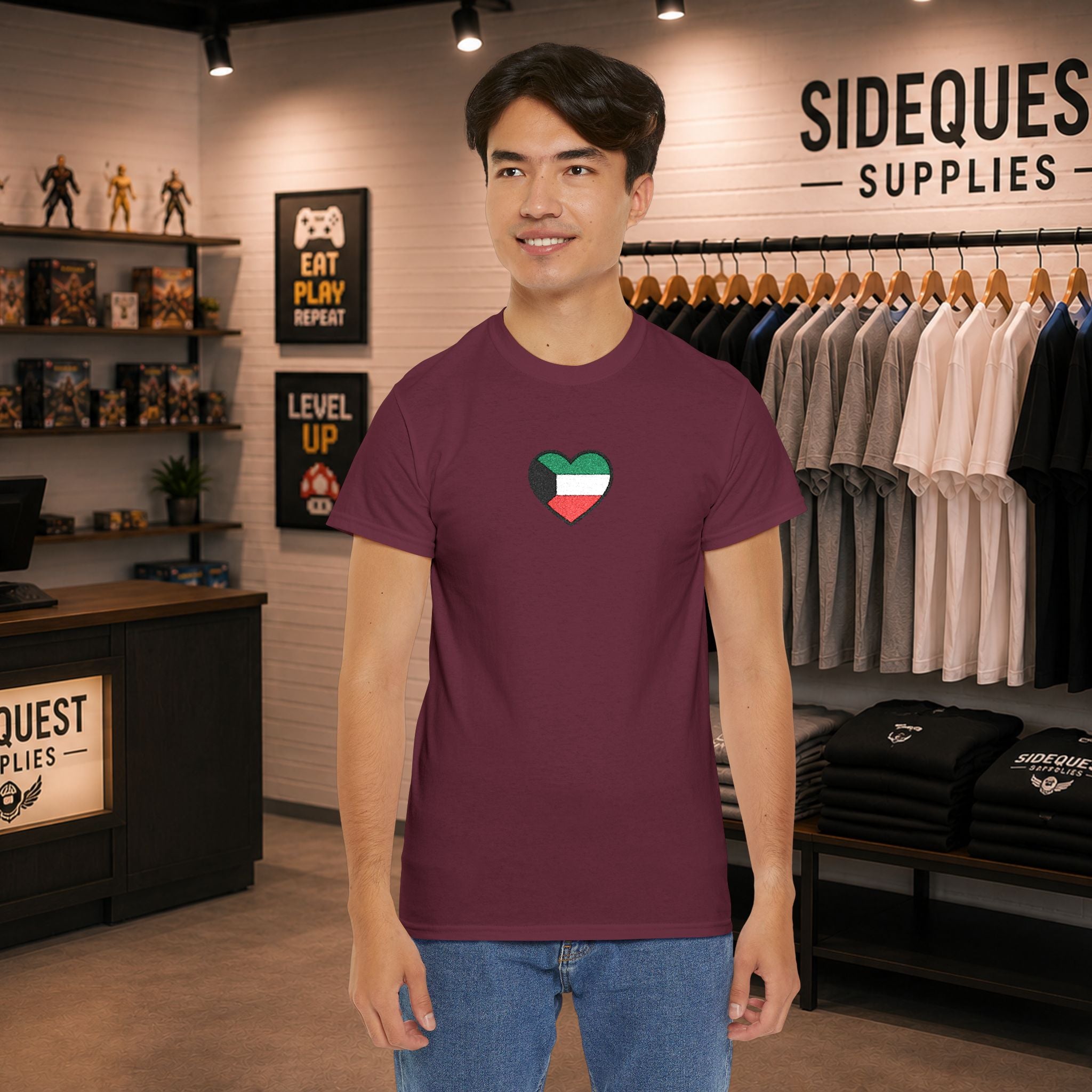 Kuwait heart T-Shirt  (embroidery)