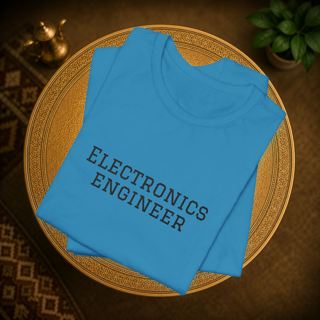 Electronics Engineer T-Shirt | Embroidery Tech Tee خياطه