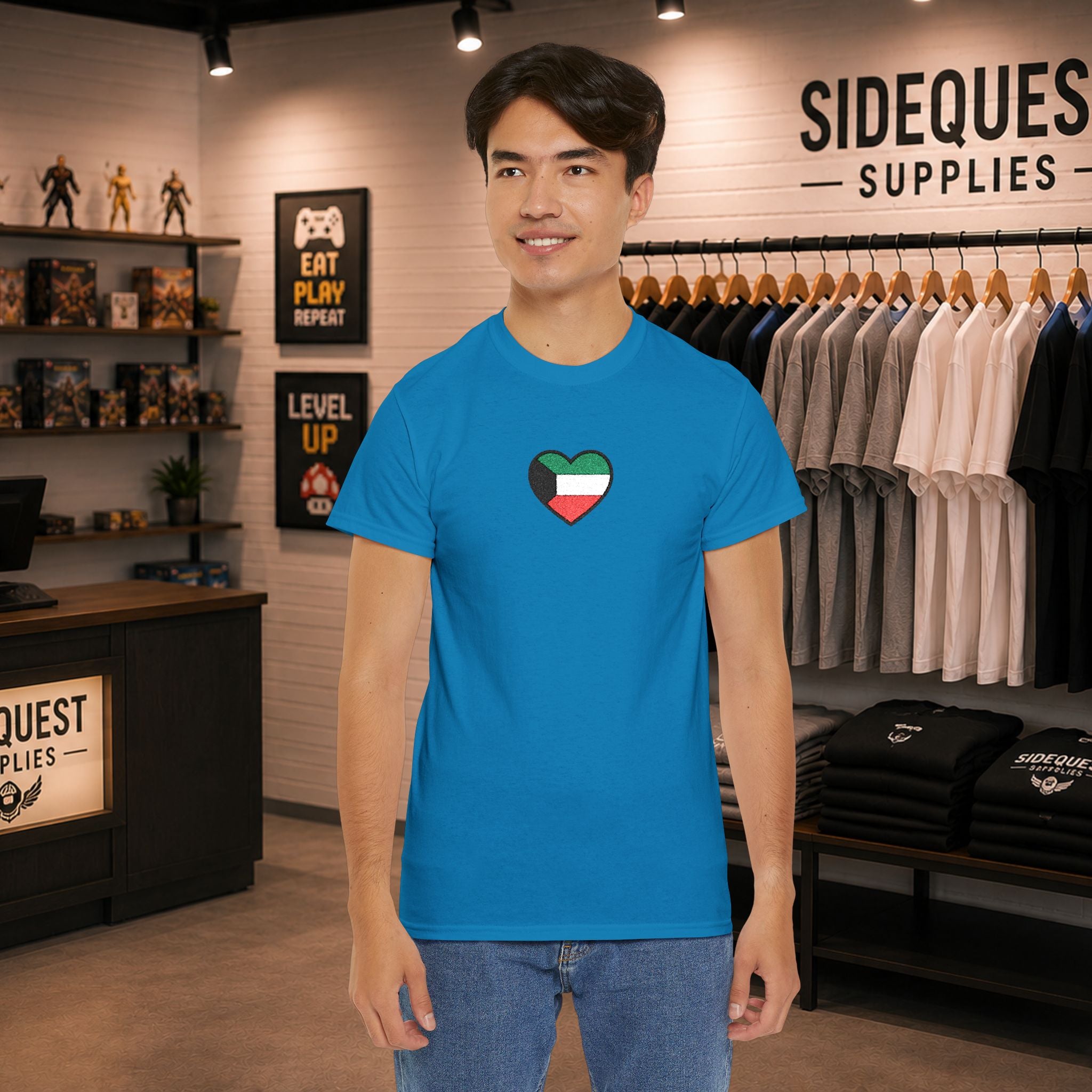 Kuwait heart T-Shirt  (embroidery)