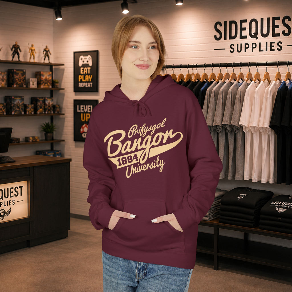 Bangor University hoodie in Beige print