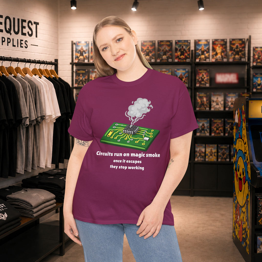 Circuits Run on Magic Smoke ⚡💨😅 Unisex Heavy Cotton Tee