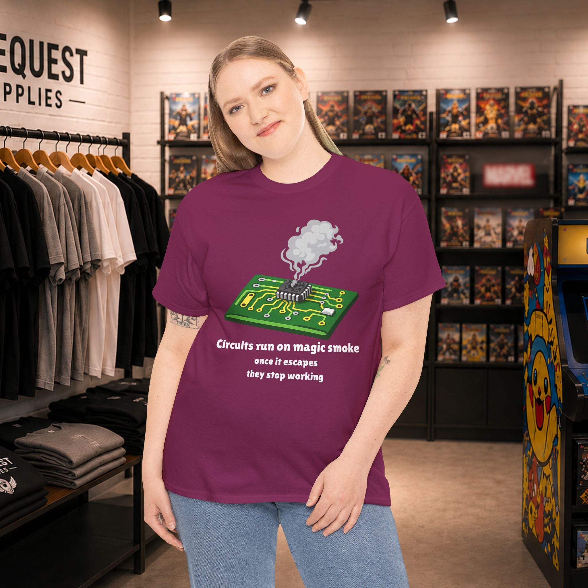 Circuits Run on Magic Smoke ⚡💨😅 Unisex Heavy Cotton Tee