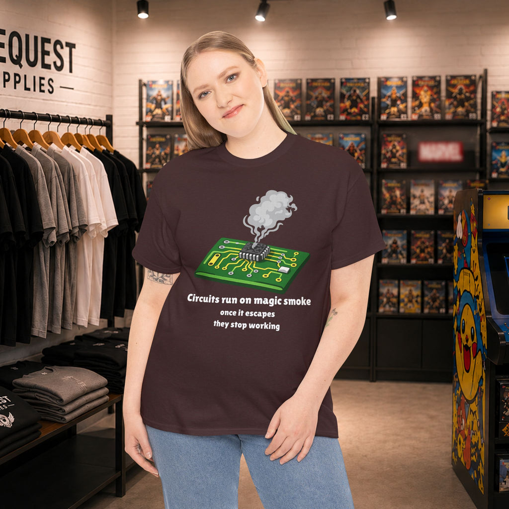 Circuits Run on Magic Smoke ⚡💨😅 Unisex Heavy Cotton Tee