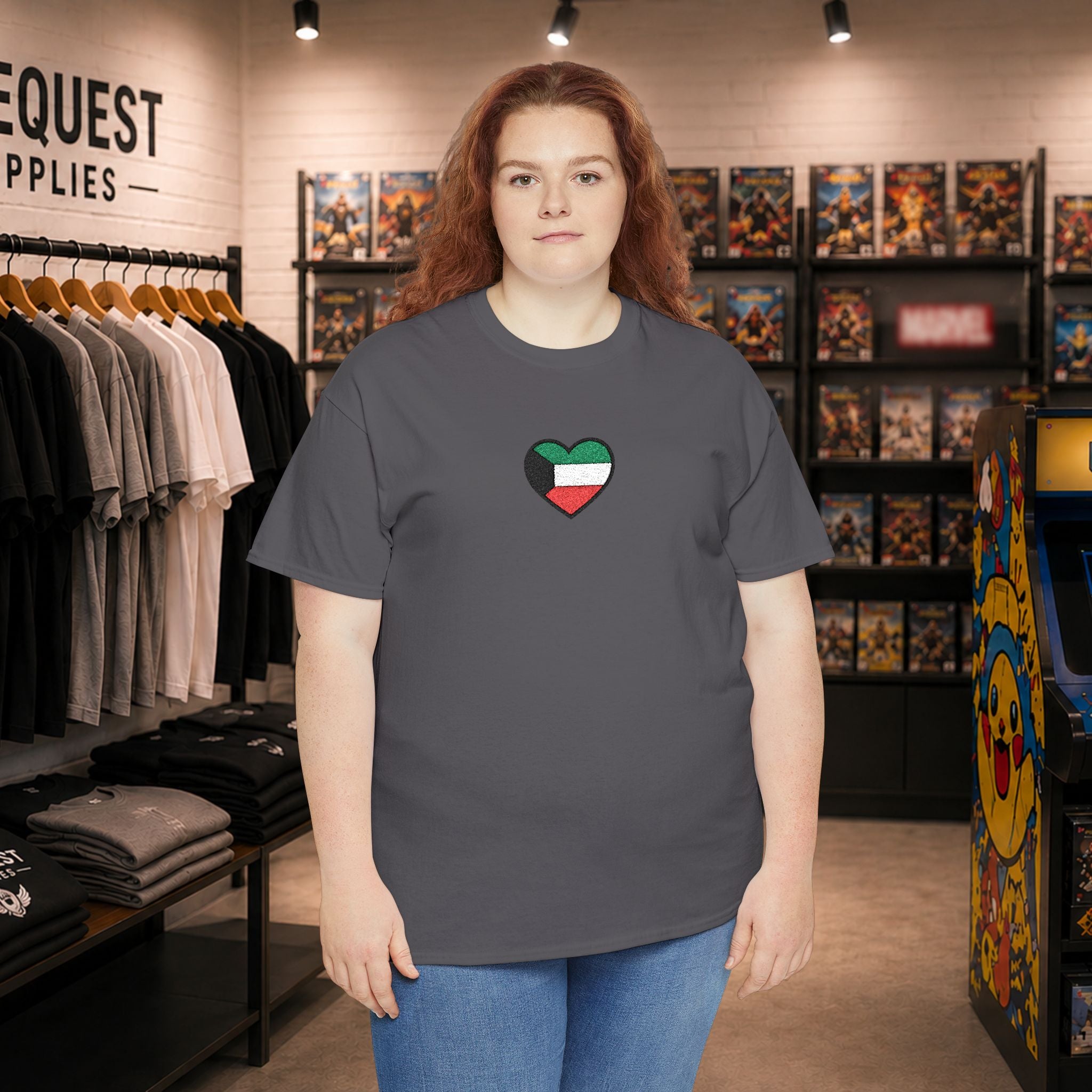 Kuwait heart T-Shirt  (embroidery)