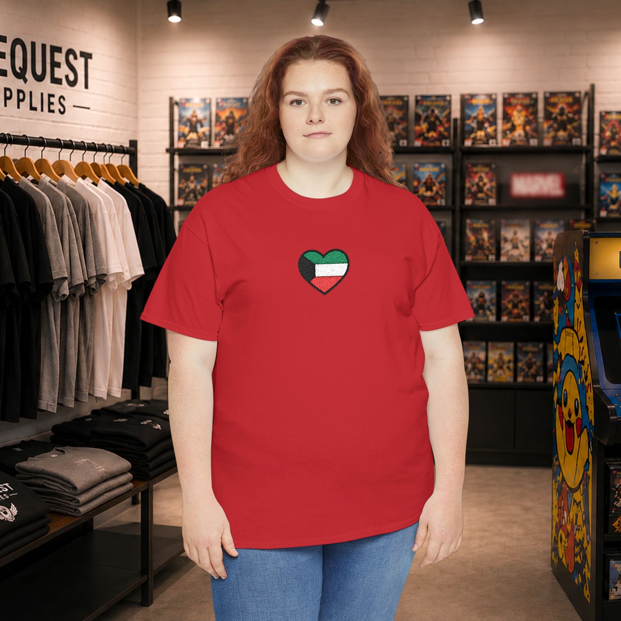 Kuwait heart T-Shirt  (embroidery)