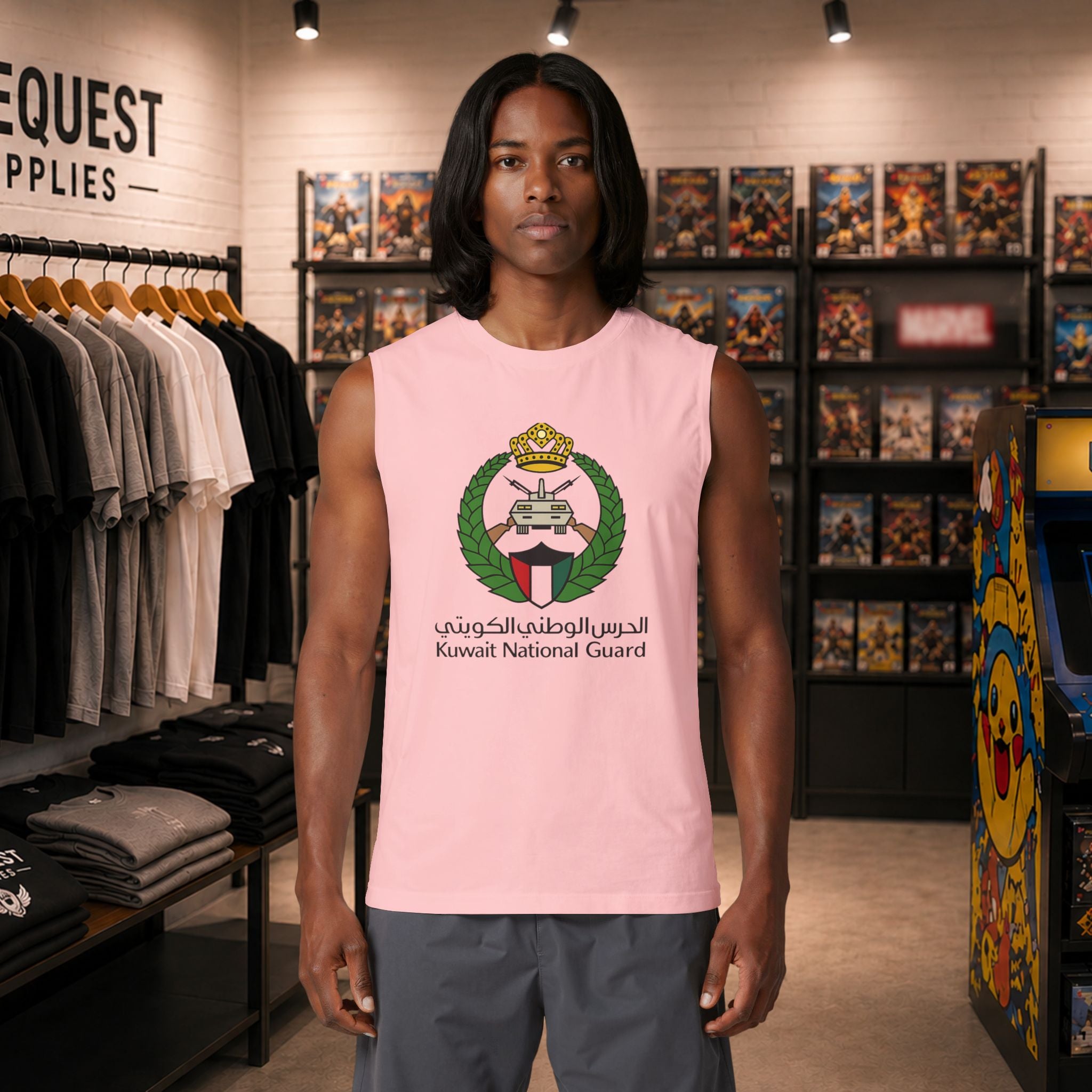 Kuwait National Guard Emblem Tank top, Kuwait Crest Military Logo Tank, sleeveless, gym, workout top
