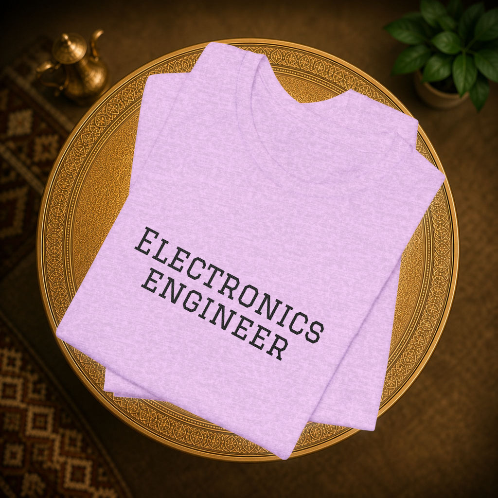 Electronics Engineer T-Shirt | Embroidery Tech Tee خياطه