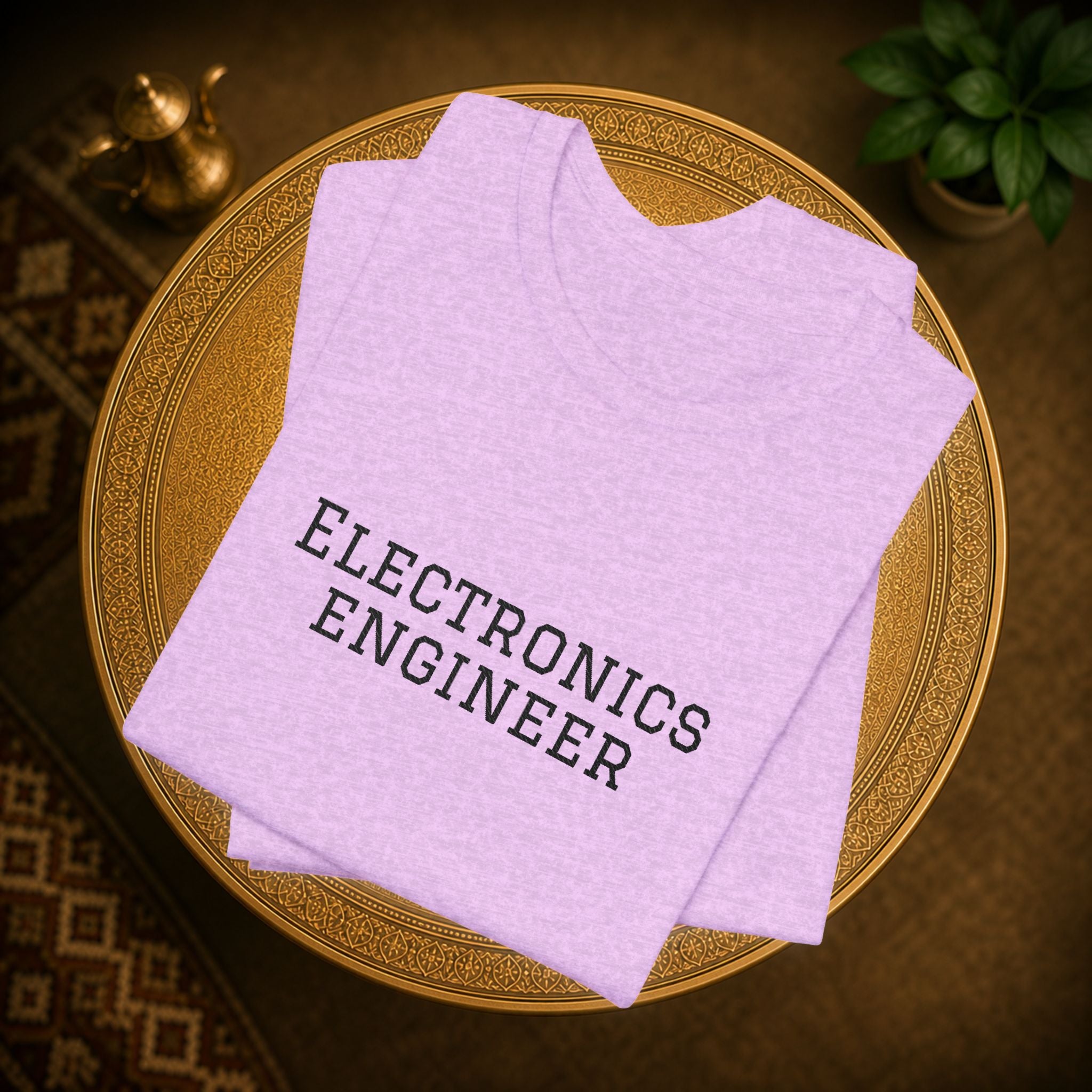 Electronics Engineer T-Shirt | Embroidery Tech Tee خياطه