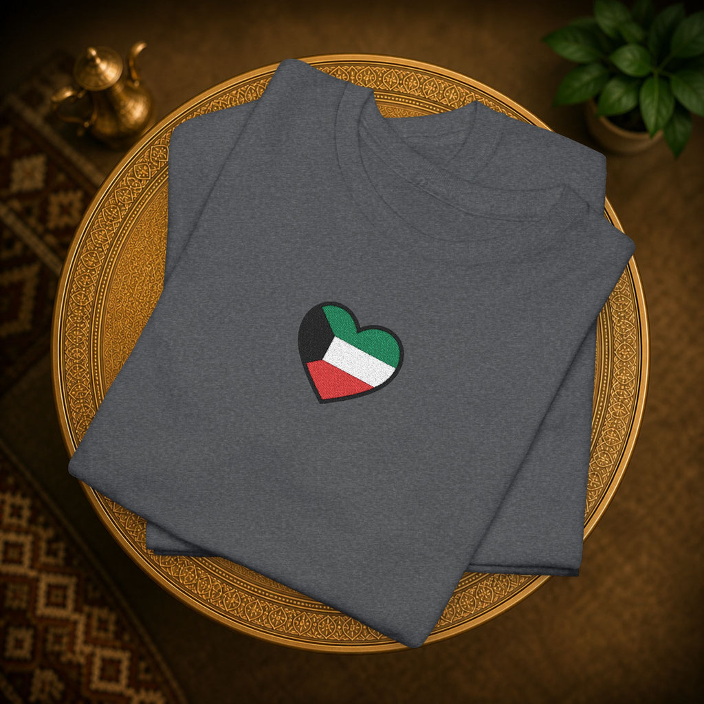 Kuwait heart T-Shirt  (embroidery)
