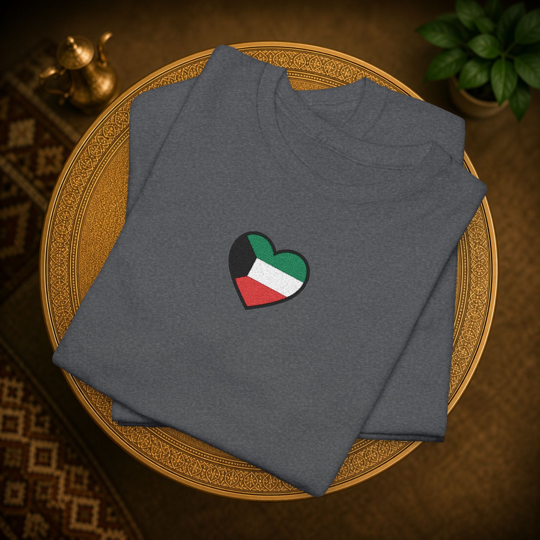 Kuwait heart T-Shirt  (embroidery)