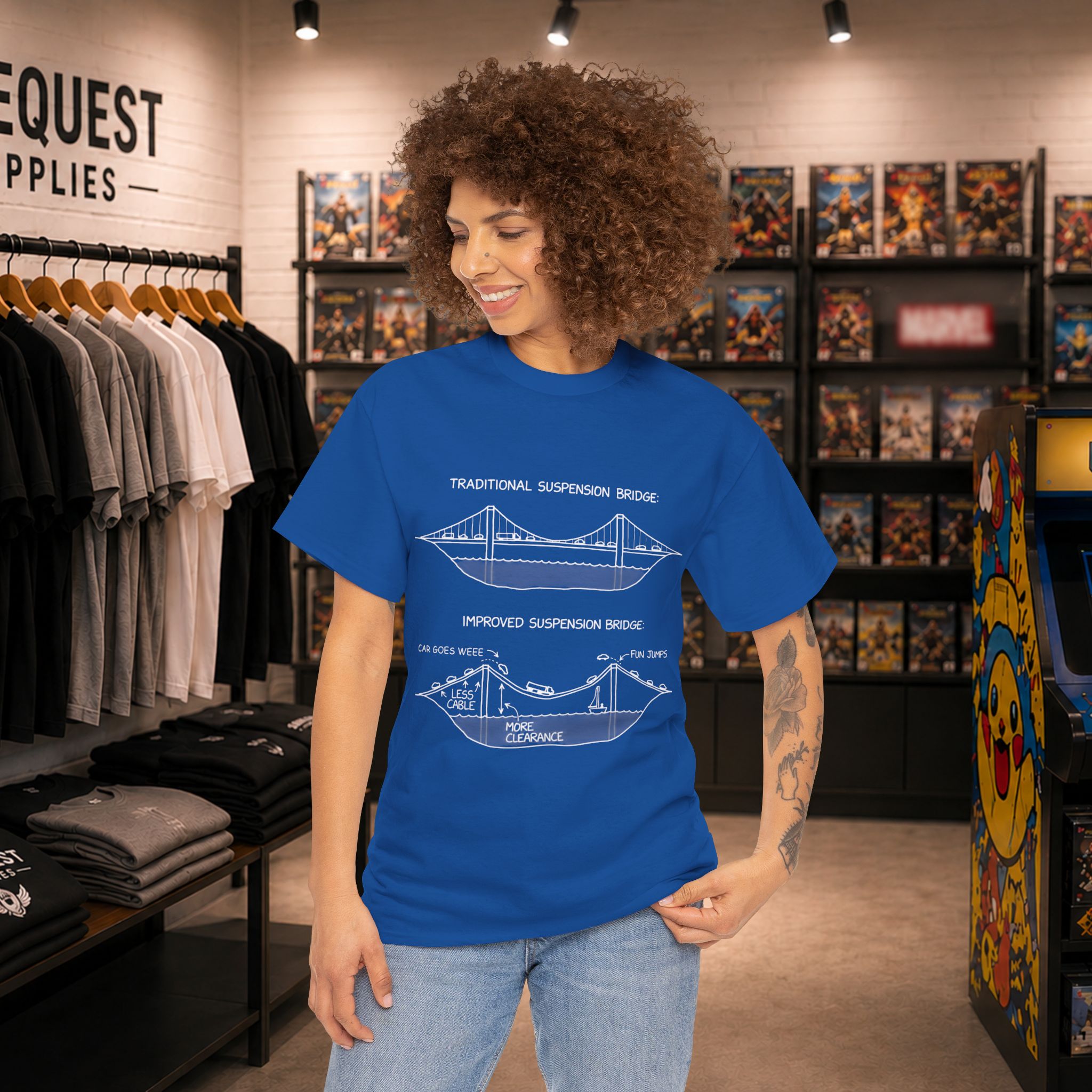 Best bridge design Unisex Heavy Cotton Tee