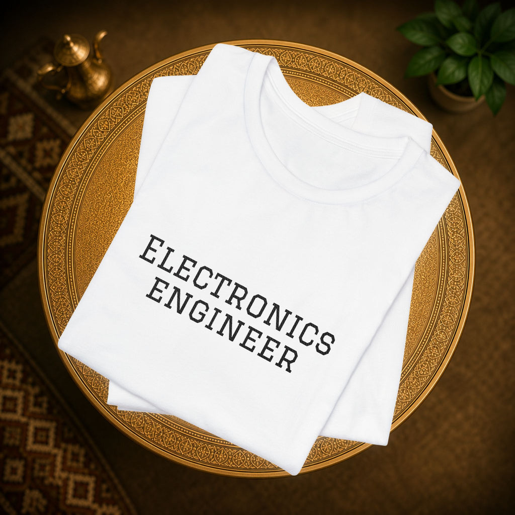 Electronics Engineer T-Shirt | Embroidery Tech Tee خياطه
