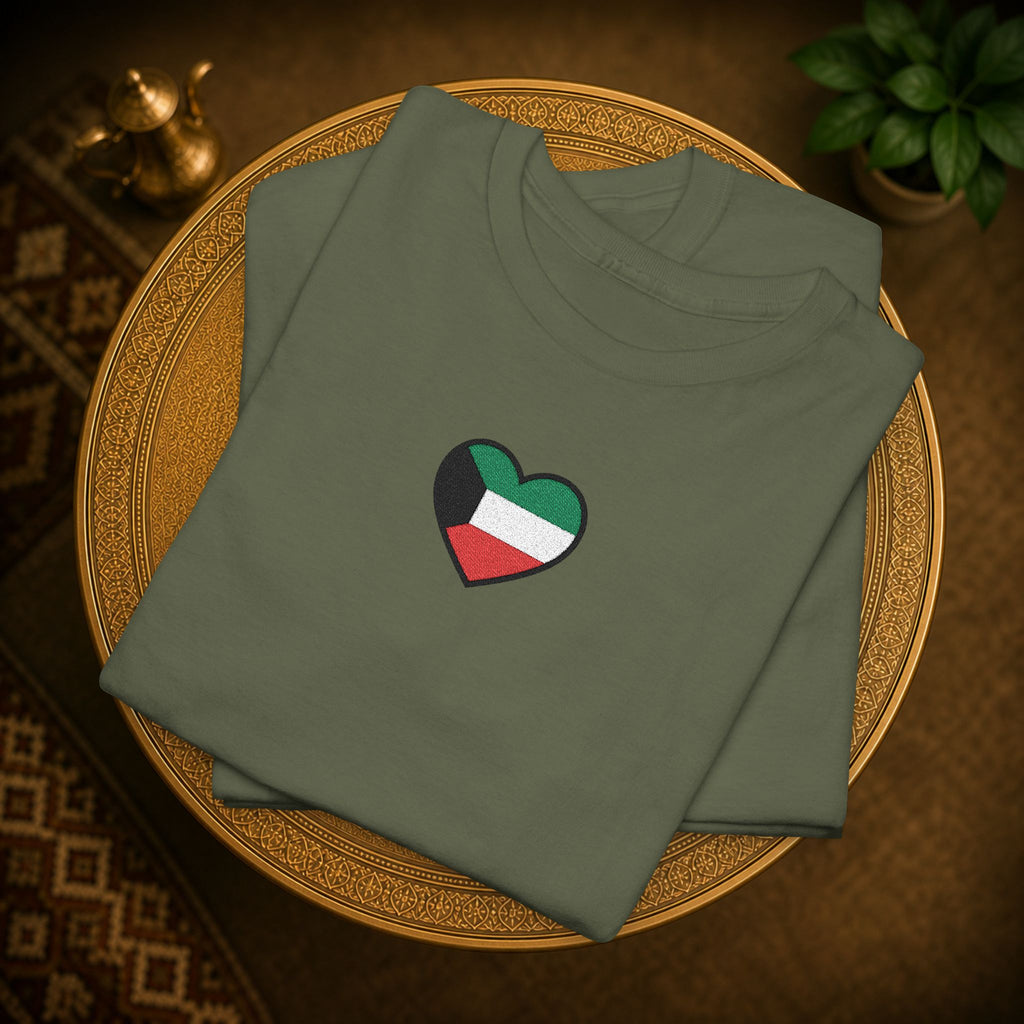 Kuwait heart T-Shirt  (embroidery)