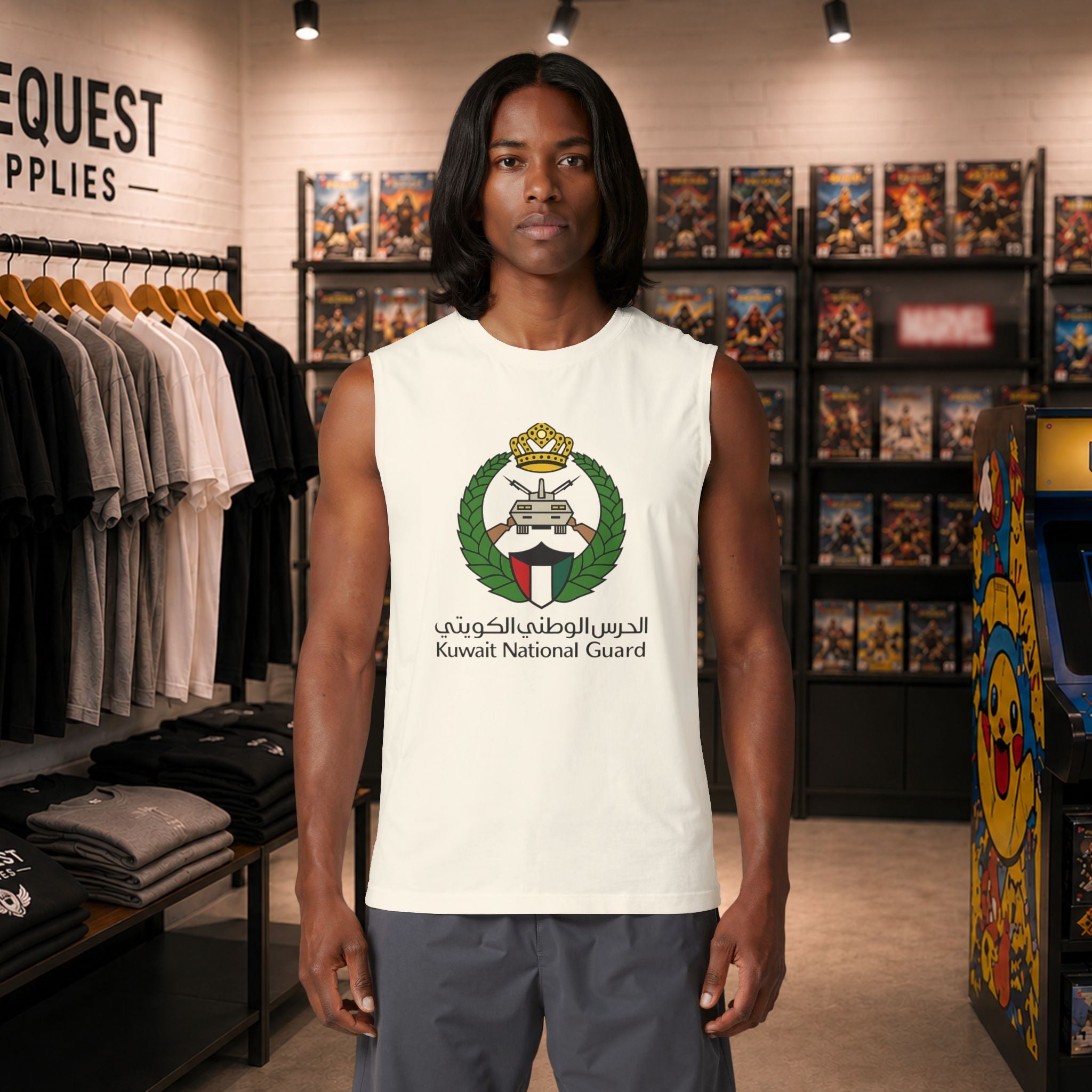 Kuwait National Guard Emblem Tank top, Kuwait Crest Military Logo Tank, sleeveless, gym, workout top
