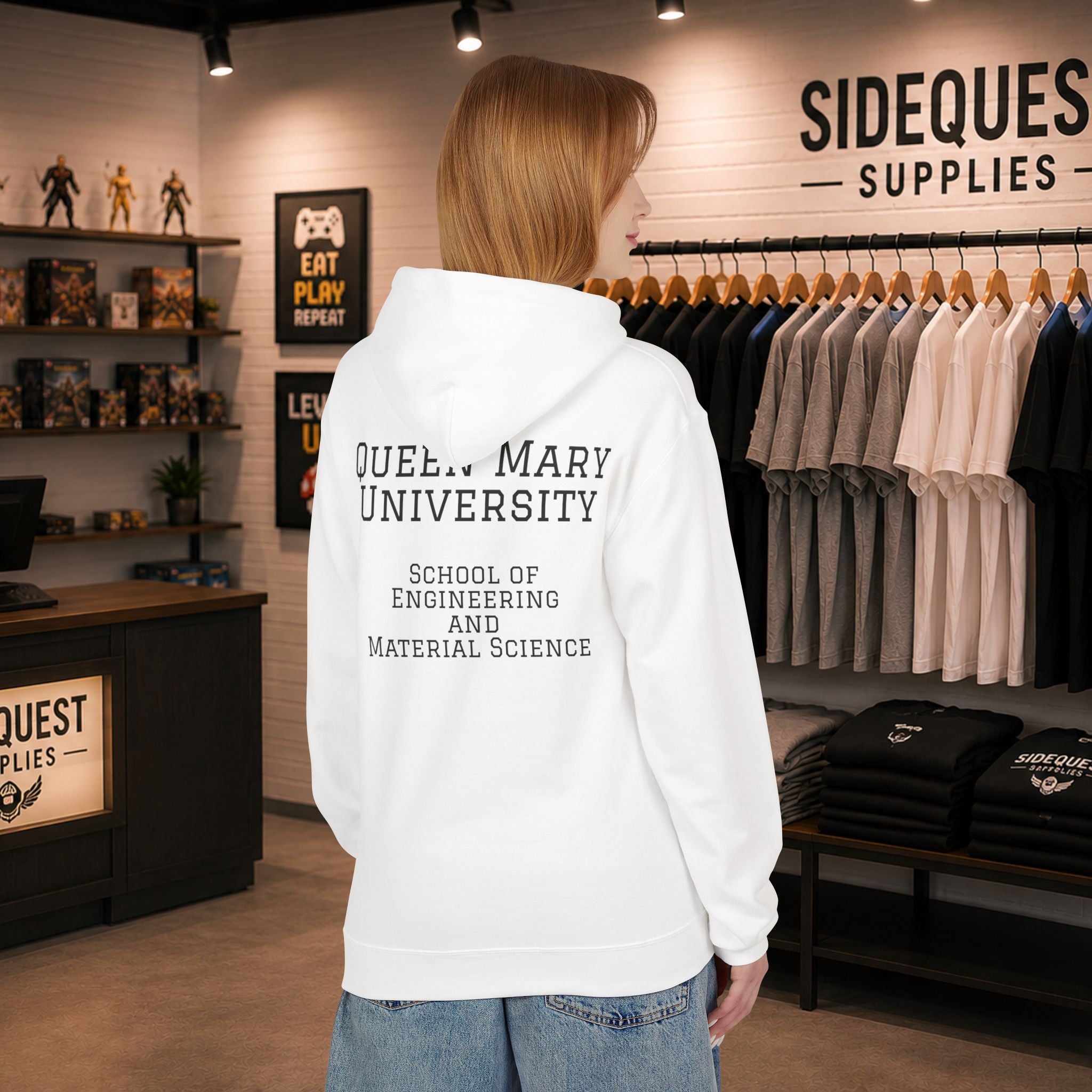 Queen Mary University Building hoodie | Campus Apparel, College Sweatshirt