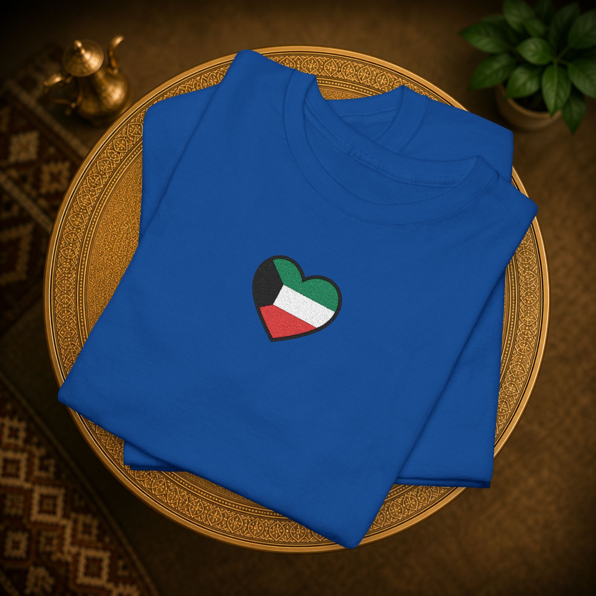 Kuwait heart T-Shirt  (embroidery)