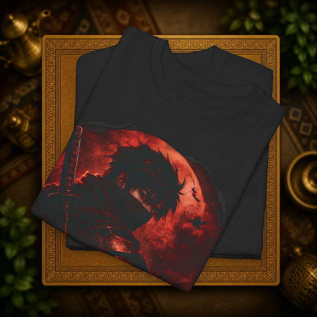 Black and red Ninja japanese text saying "Nani" T-Shirt | comfy T-shirt
