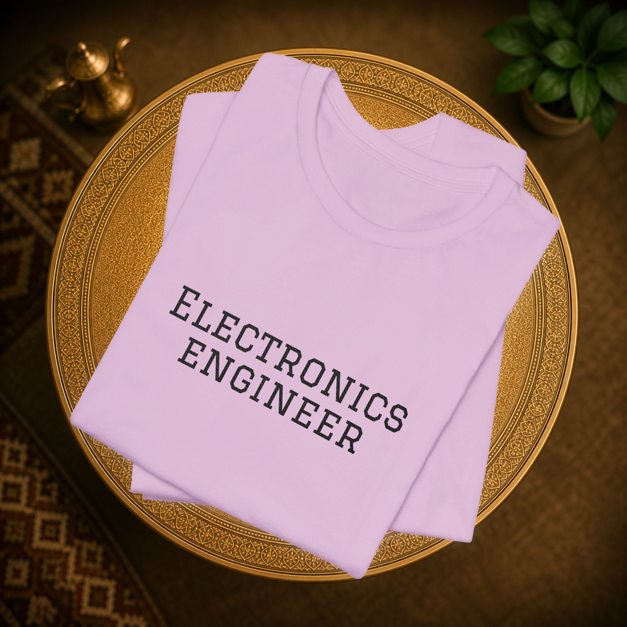 Electronics Engineer T-Shirt | Embroidery Tech Tee خياطه
