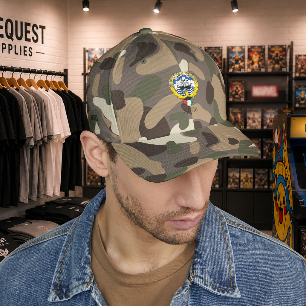 Kuwait closed back cap with Kuwait embroidery logo and country name  (Embroidery)