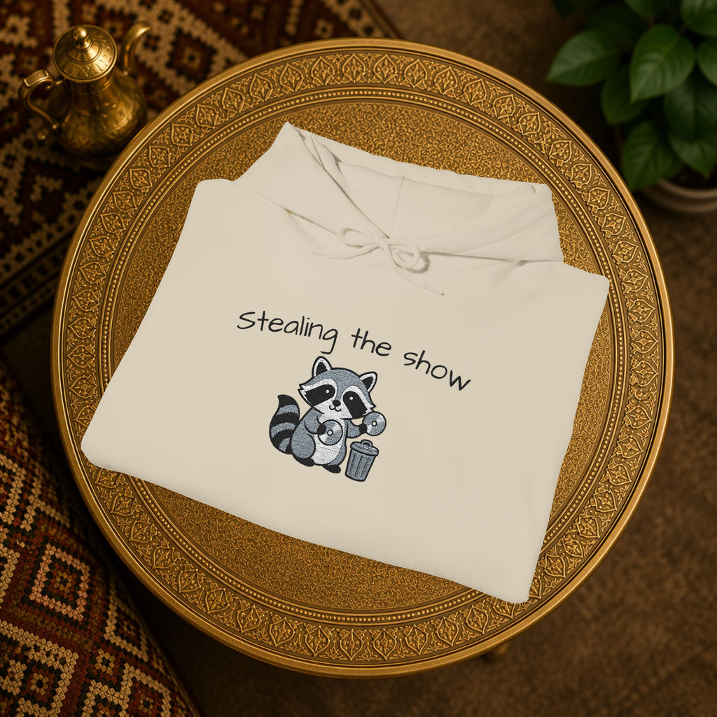 Cute Hedgehog embroidery Hoodie "Stealing the show" — cosy comfy and warm hoodie