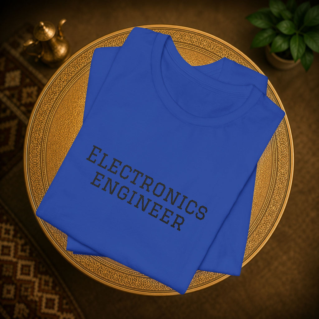Electronics Engineer T-Shirt | Embroidery Tech Tee خياطه