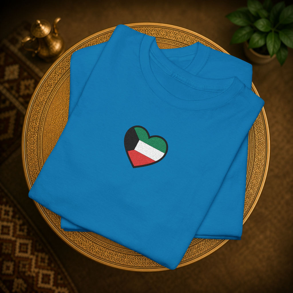Kuwait heart T-Shirt  (embroidery)