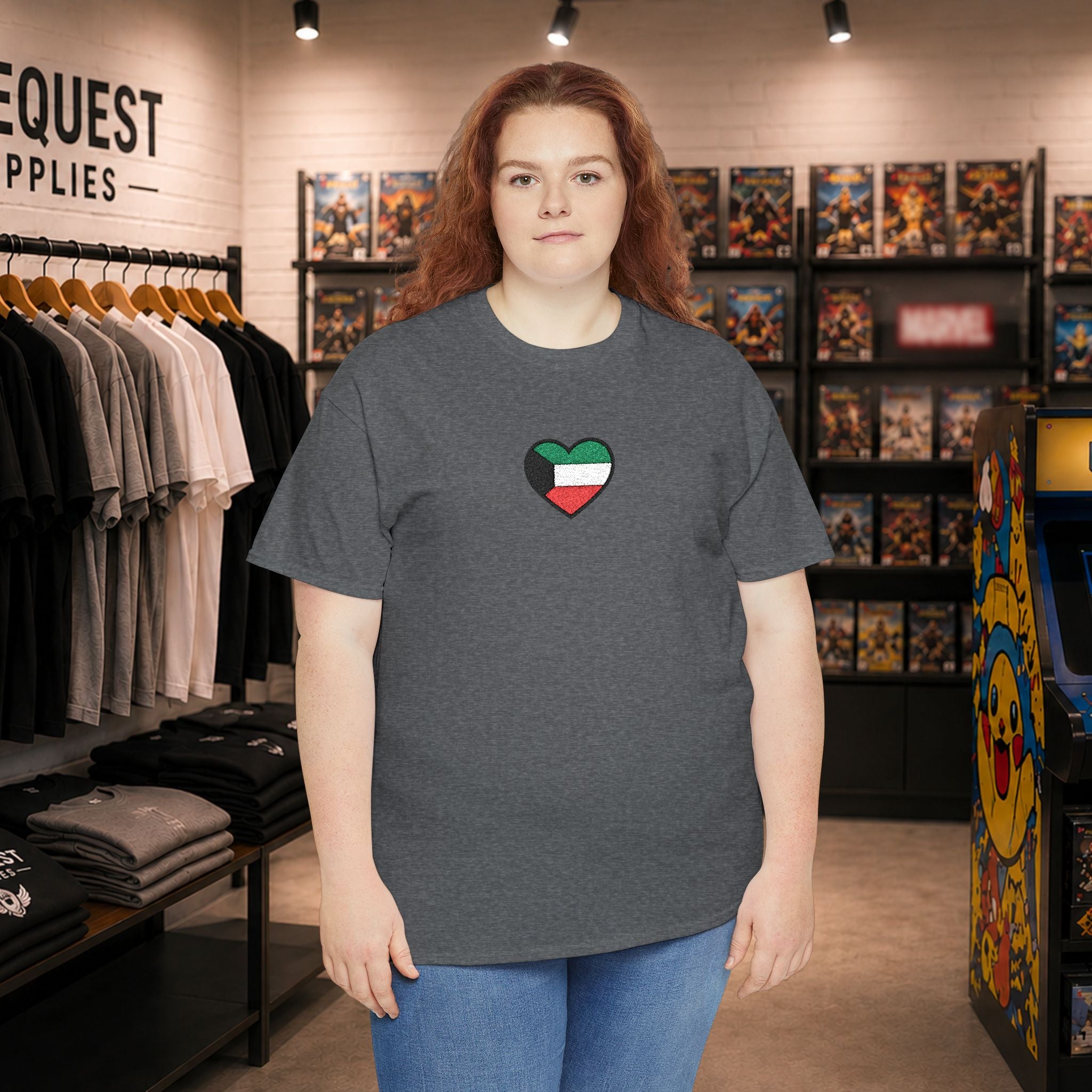 Kuwait heart T-Shirt  (embroidery)