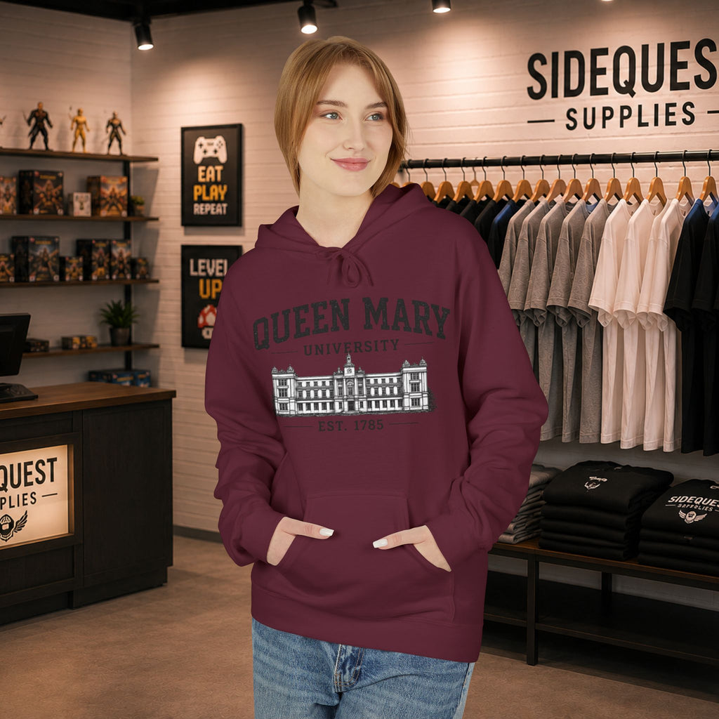 Queen Mary University Building hoodie | Campus Apparel, College Sweatshirt