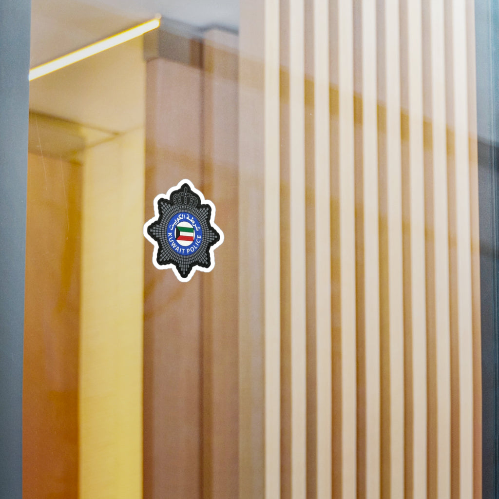 Kuwait Police Badge Sticker kiss-cut vinyl decal | Kuwait flag emblem