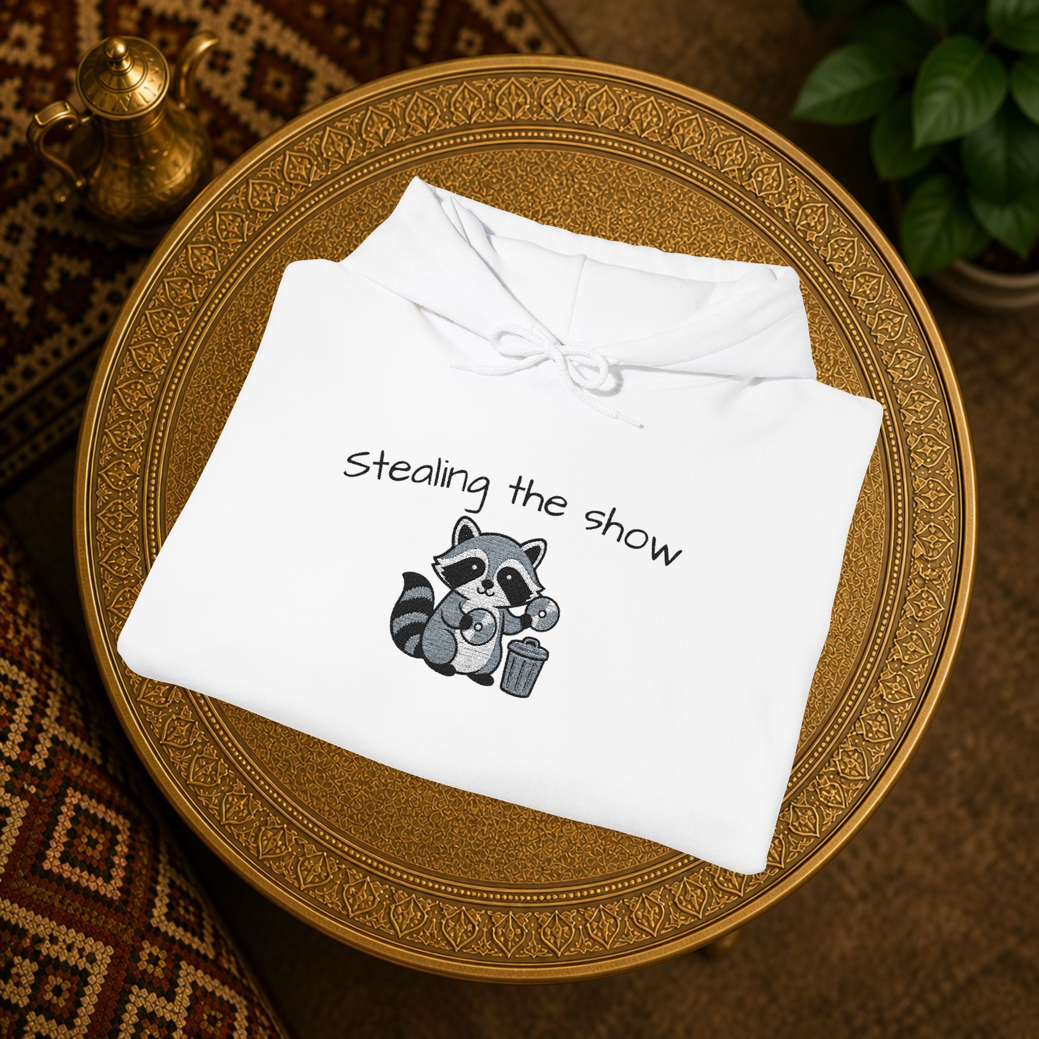 Cute Hedgehog embroidery Hoodie "Stealing the show" — cosy comfy and warm hoodie
