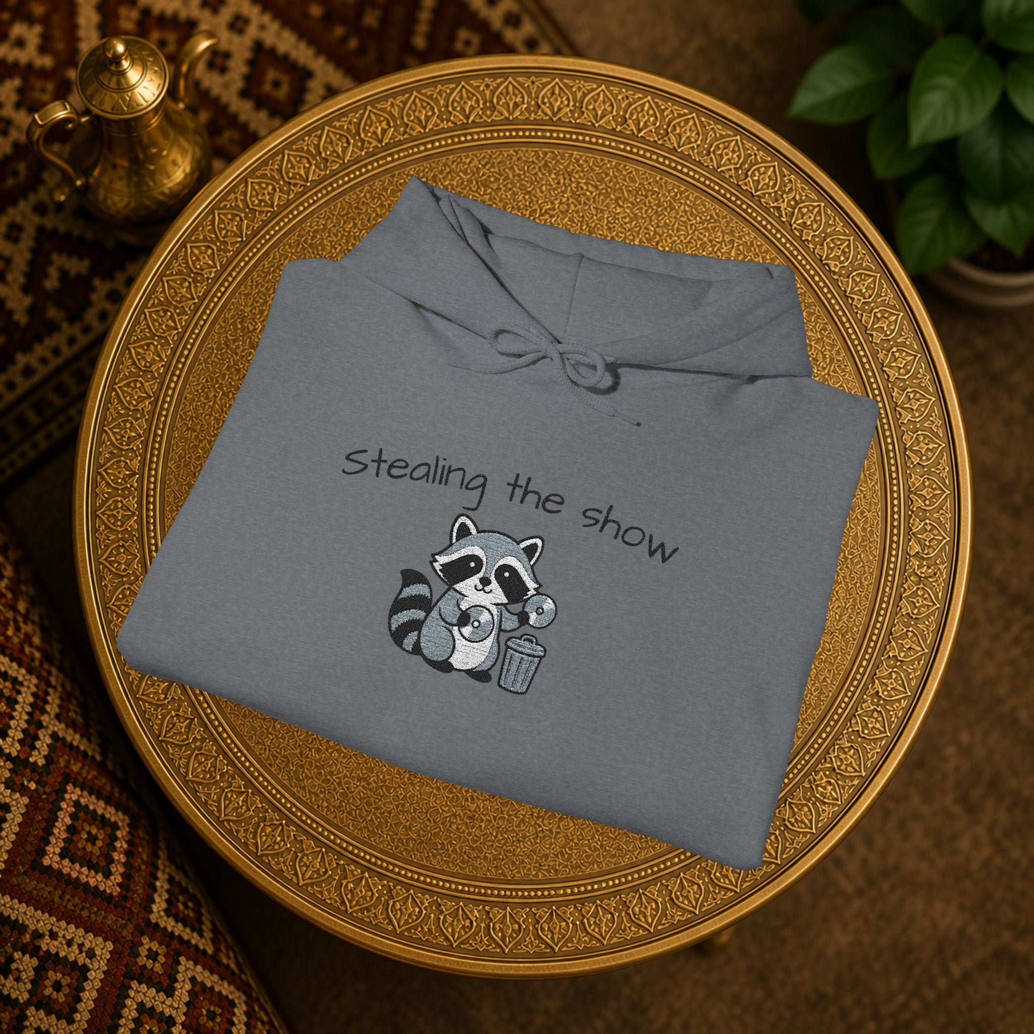 Cute Hedgehog embroidery Hoodie "Stealing the show" — cosy comfy and warm hoodie