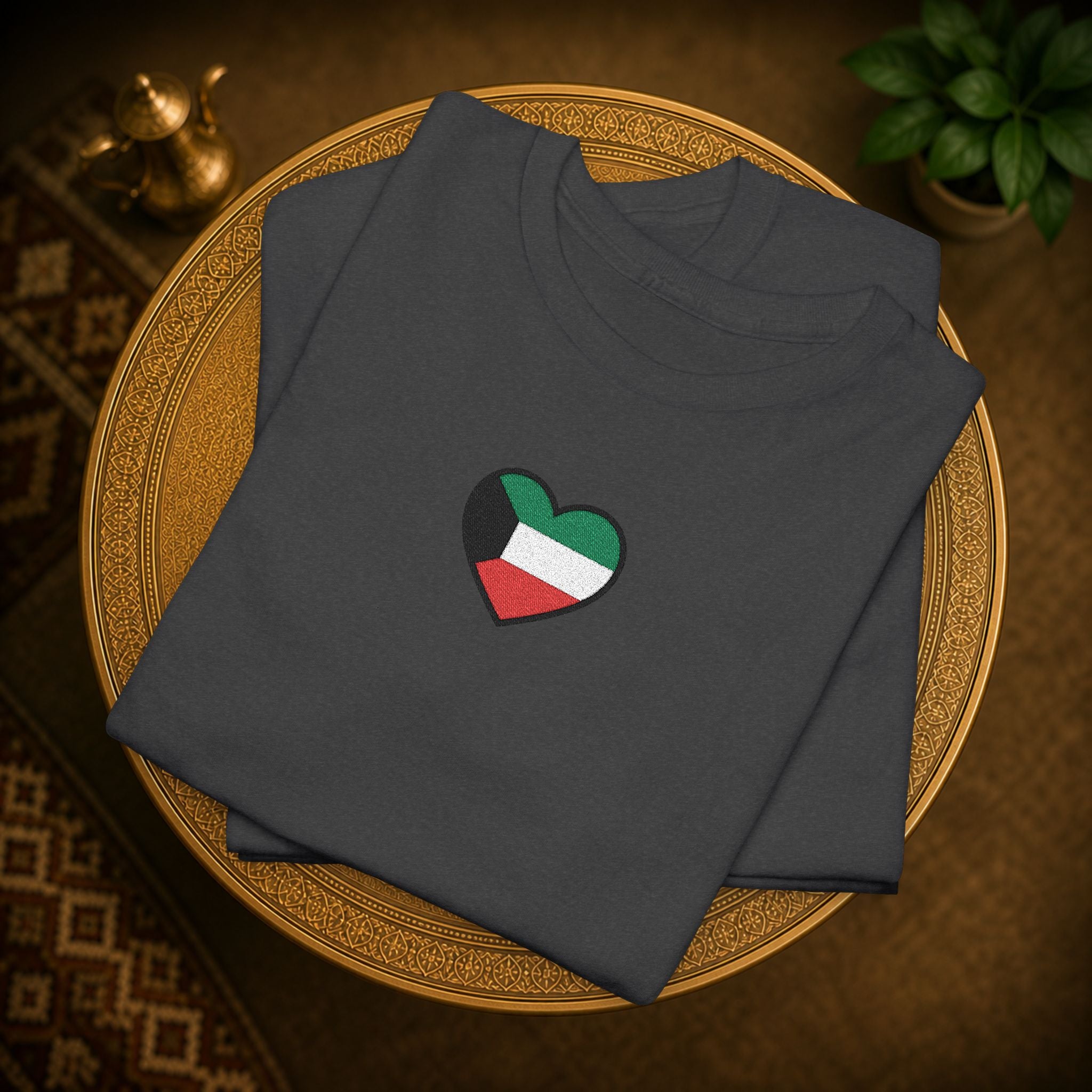 Kuwait heart T-Shirt  (embroidery)