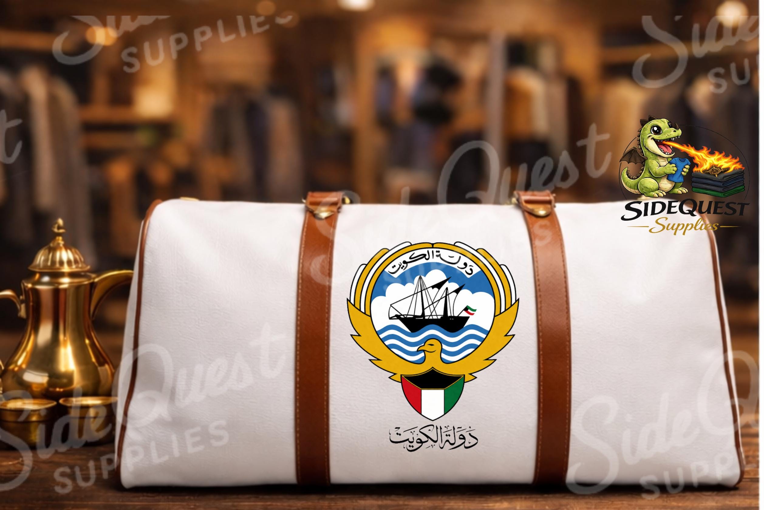 Personalized Travel Duffle Bag | Custom Name Weekender Bag | Waterproof Nylon Gym Bag | Luxury Minimal Travel Bag | Sports Travel Bag