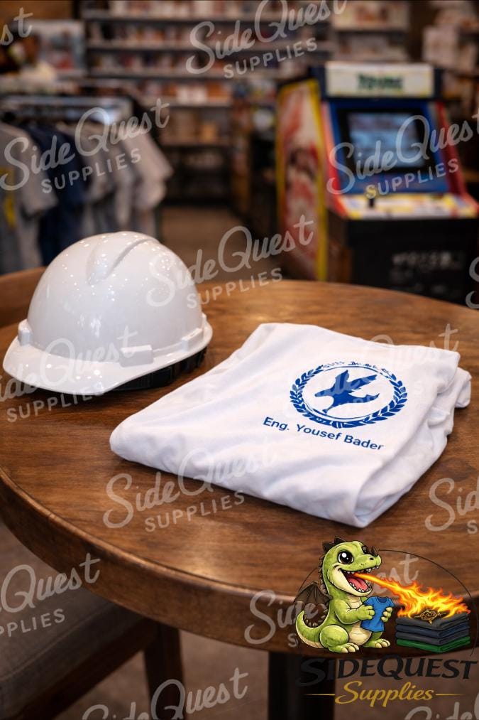 Blue kuwait eagle oil company logo for engineers T-Shirt, small chest embroidery KOC