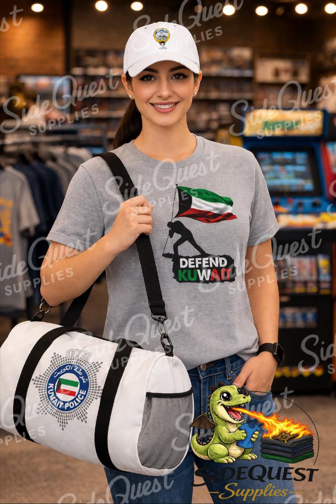 Kuwait closed back cap with Kuwait embroidery logo and country name (Embroidery) كبوس - كاب - الكويت