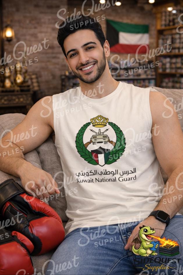 Kuwait National Guard Emblem Tank top, Kuwait Crest Military Logo Tank, sleeveless, gym, workout top
